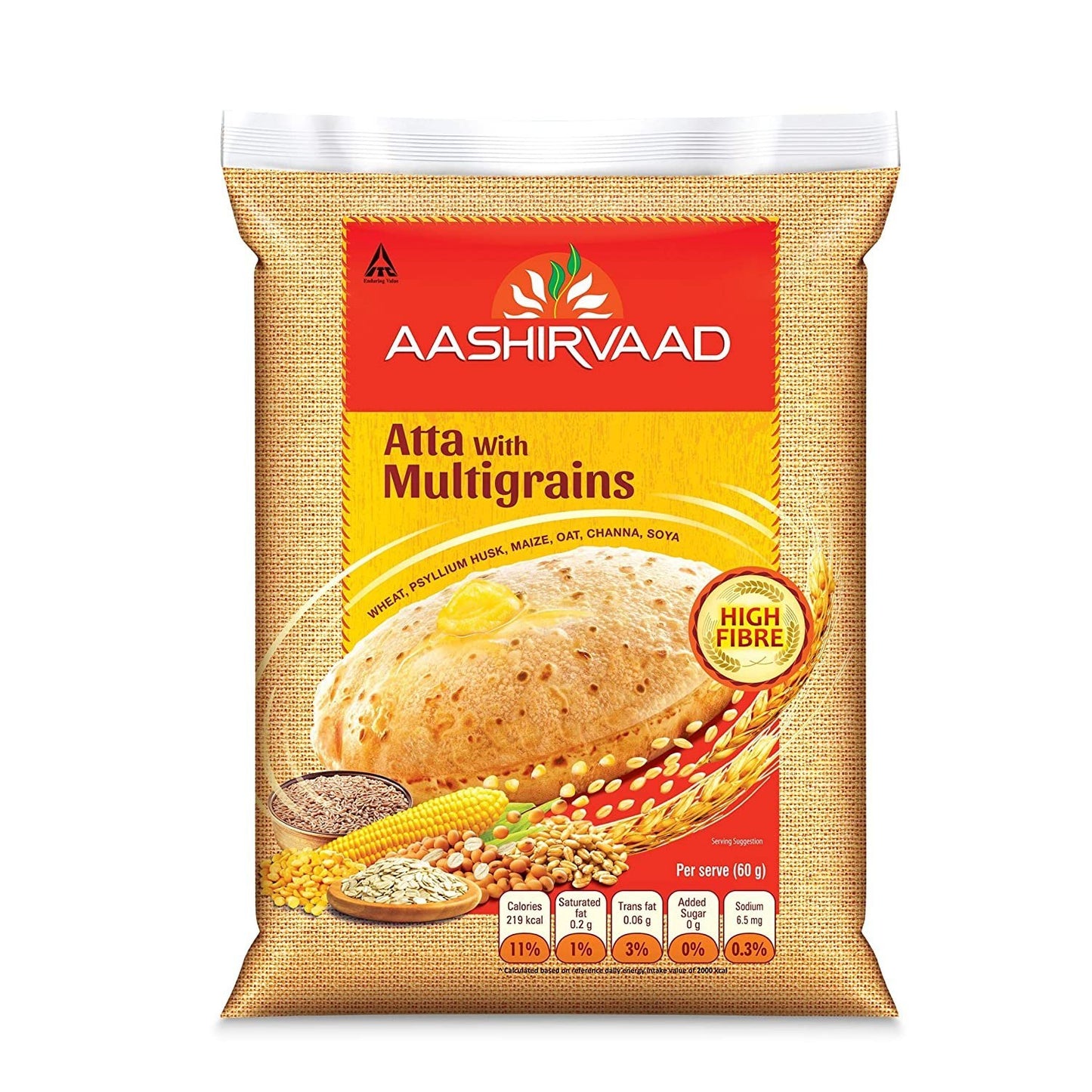 Aashirvaad Atta/Godihittu - Whole Wheat, 5 kg